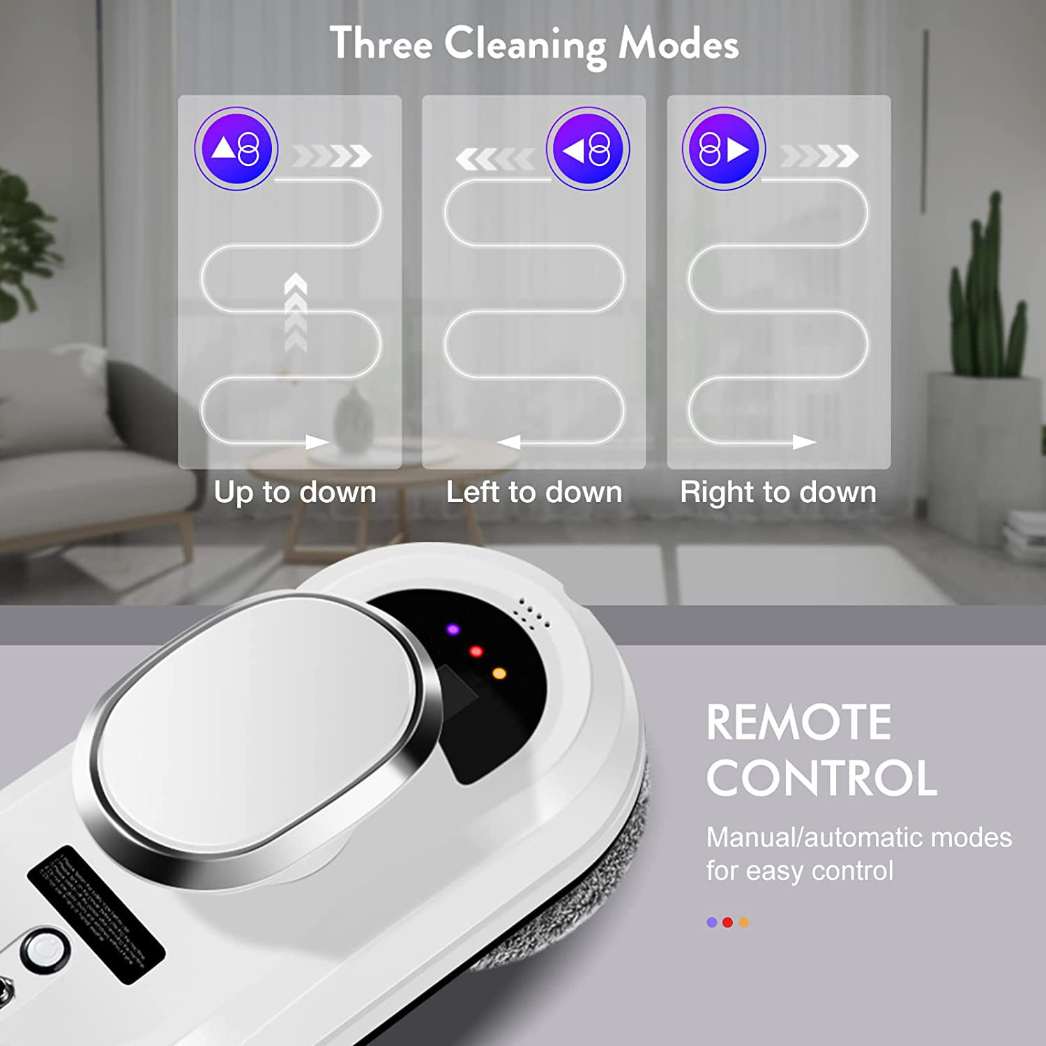 29.5cm Window Cleaner Robot Automatic Corded Smart Glass Robot