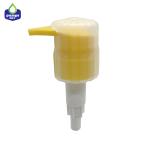Yellow Color Cleaning Gel Dispenser Pump With Transparent Cap Neck Size 33/410