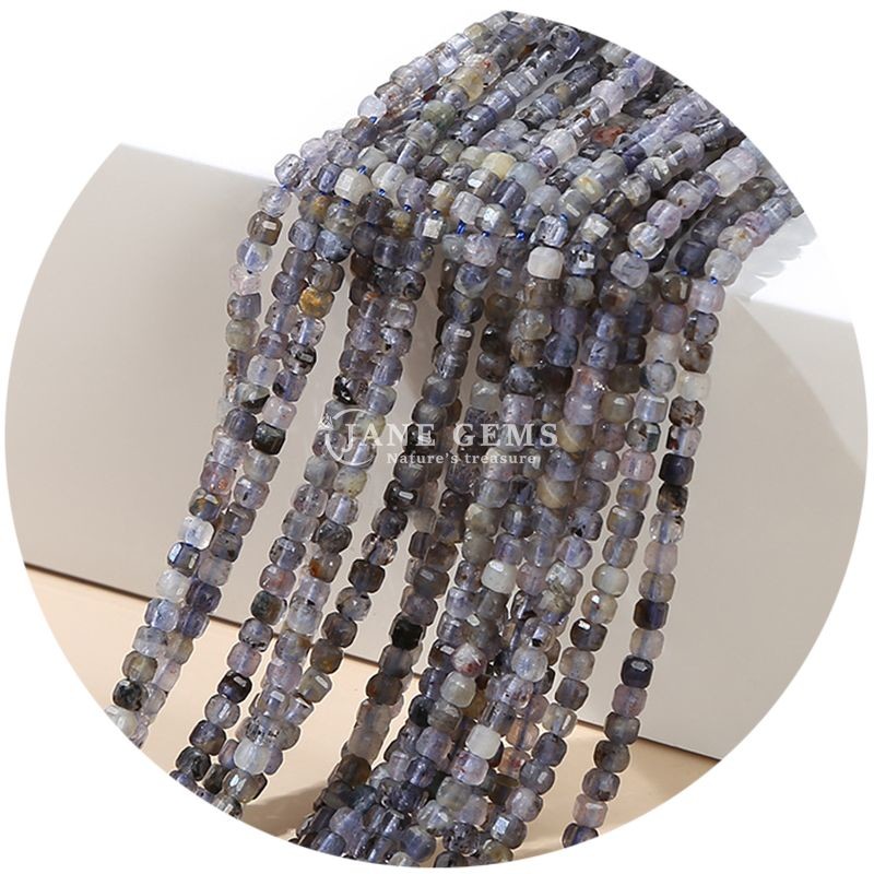 Wholesale Natural Crystal Gemstone Loose Beads Square Cube Loose Bead Amethyst Tourmaline Tiger Eye Bead for Jewelry