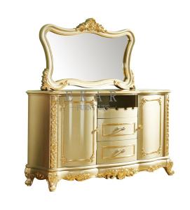 Wholesale Wooden Gold Luxury Antique Sideboard Cabinet With Drawer LF-578 from china suppliers