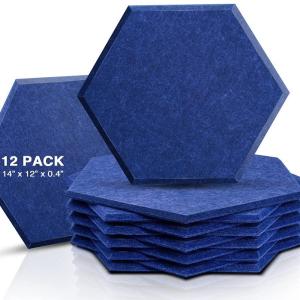 Wholesale 150mm 180mm PET Hexagonal Acoustic Panels High Density Sound Absorbing from china suppliers
