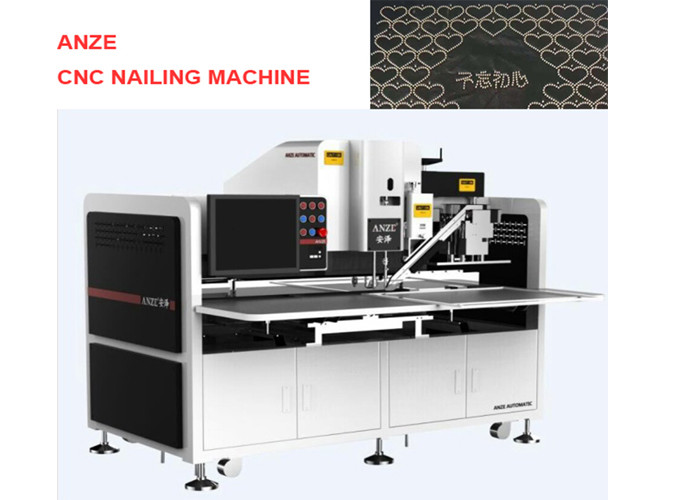 CNC High Speed Leather Nailing Machine for garment & handbag & shoes etc