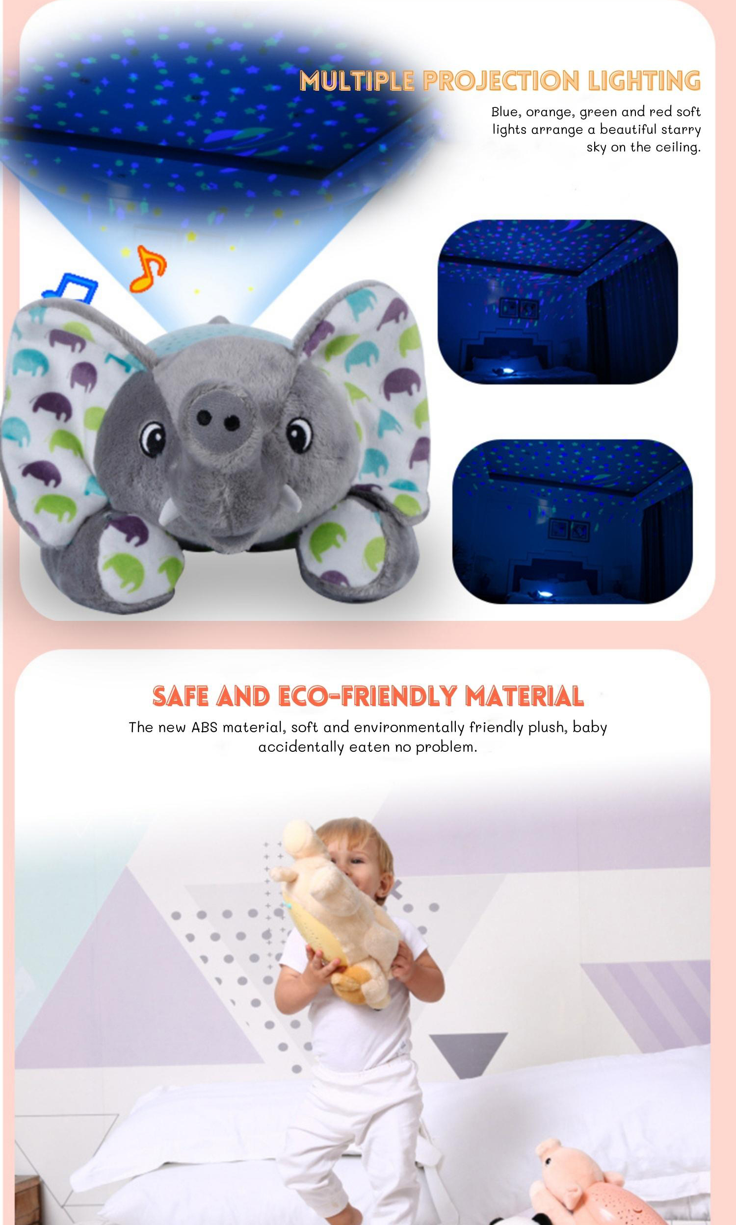 Lovely Baby Plush Toy Elephant Stuffed Toy Unisex Music CPC Certified