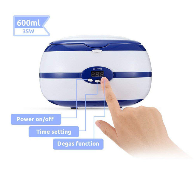 600ml SUS304 Ultrasonic Wash Tank 5 Timer Cycles With Degas
