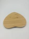 Super Slim Bamboo Made 5W Heart shape Portable Wireless Charger 5V 2-3A