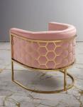 Metal Leg Honeycomb Single Lounge Chair