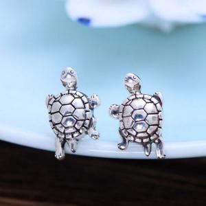 Wholesale Retro Silver Earrings Tortoise Design (XH056431W) from china suppliers