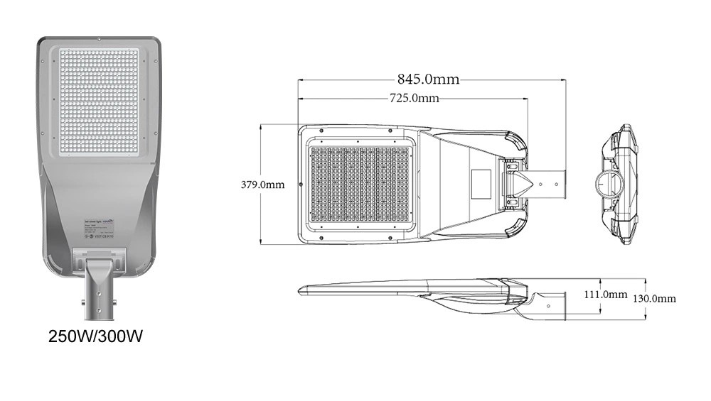 Easy Replacement Waterproof LED Street Lights With Power Off Protection