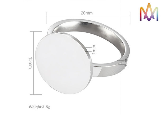 Anti Corrosion 3.5g Mens Stainless Steel Signet Rings
