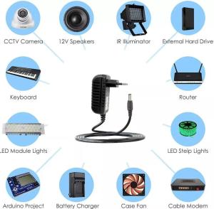 Wholesale 12V EU Plug Regulated AC DC Adaptor 100V-240V Converter 1A 1000mA Power Supply from china suppliers