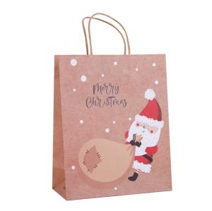 Wholesale Environmentally Paper Carrying Shopping Bags Brown Flexo printing With Logo from china suppliers
