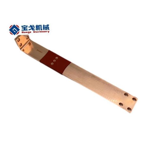 Red Plastic Insulation Cover Red Copper Busbar 260*30*3mm with Electrical