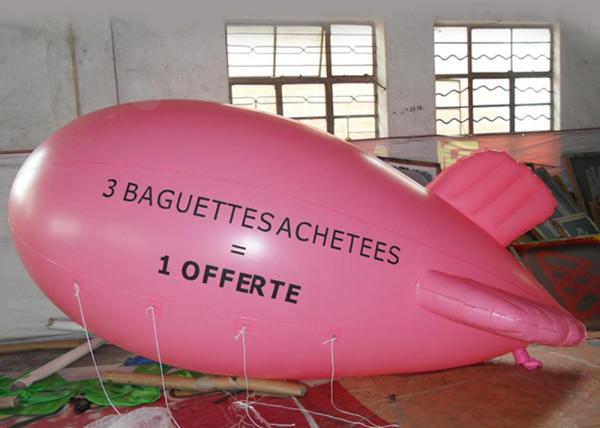 Large Pink Inflatable Balloons Airship Model For Advertising Event / Airship