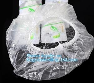 Wholesale Eco bio plastic Microfiber Double Layers Elastic Reusable Bathing Cap waterproof Shower Cap,Disposable Shower Cap bageas from china suppliers