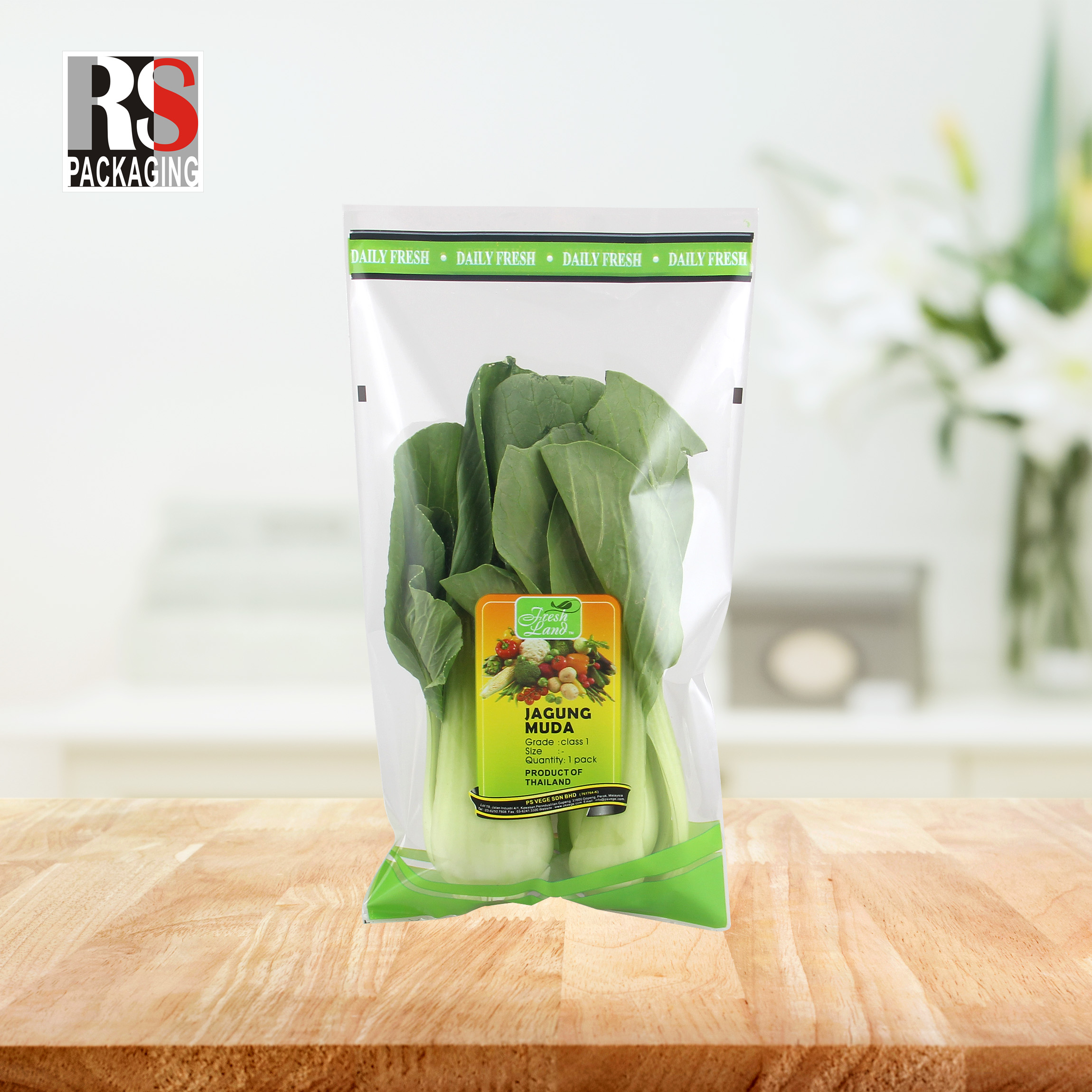 Fresh Vegetable Packaging Plastic Bags Anti Fog Customized Logo