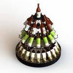 30 Bottles Christmas Tree Shaped Wine Rack , 3 Layers Wine Bottle Christmas Tree