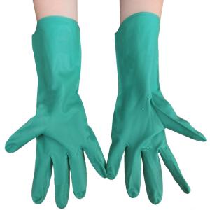 Wholesale Green Nitrile Gloves 15 Mil Beaded Cuff Textured Fingertips Ambidextrous for Household Industrial Use from china suppliers