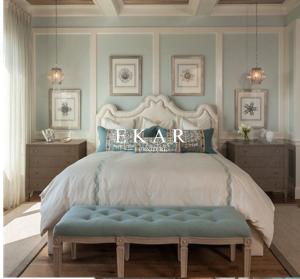Wholesale Headboard Upholstered Latest Wooden Design King Size Bed from china suppliers