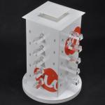 Revolving White Acrylic Sunglasses Display Stand Free Standing Eyewear Display