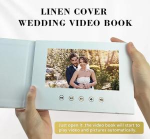 Wholesale 7Inch IPS screen Linen-Bound Digital Video Book Album Wedding Memories Motion Video Book from china suppliers