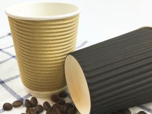 Wholesale 8oz Double Wall Corrugated Anti Scalding Disposable Coffee Paper Cups from china suppliers