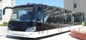 Wholesale 14M length 3m width luxury airport shuttles 110 passenger standing area from china suppliers