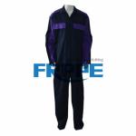 Cotton/Nylon Two Tone Blue Purple Fr Coveralls 220gsm For Oil Gas Industry