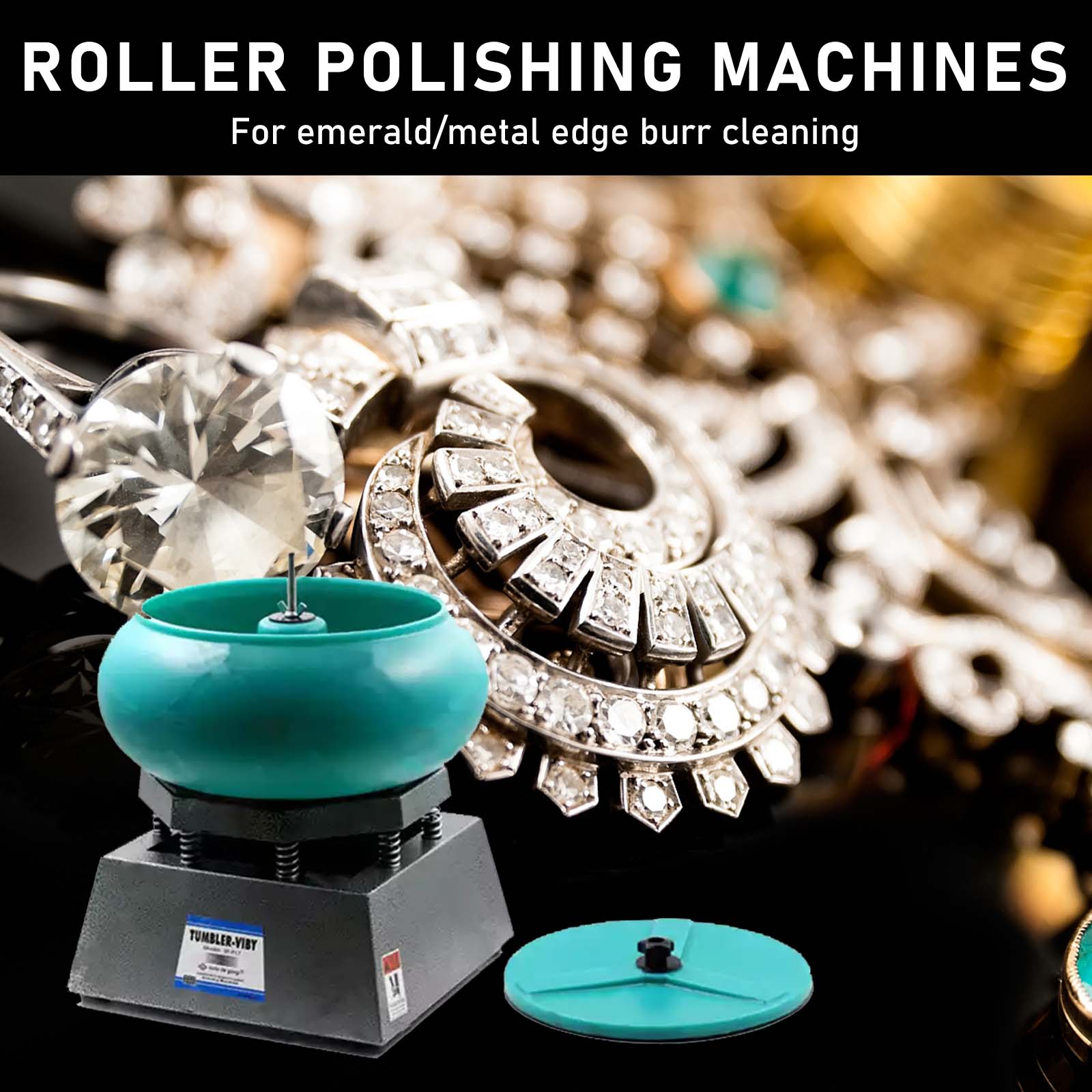 17 Inch 350W Vibrating Tumbler Vibratory Rock Polishing Machine 110V/220V