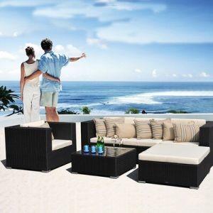 Wholesale Living Room Wicker Outdoor Couch Black Garden Sofa Dining Set from china suppliers