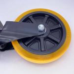 Swivel Top Plate Casters Wheel TPE Tread Casters 125mm Yellow Castors