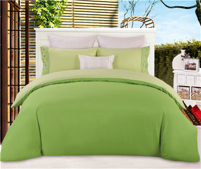 Polyester Cotton Solid Color Duvet Cover Set Queen King Size Solid Bedding Set