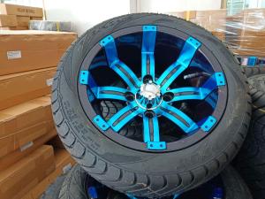 Wholesale Chrome Finishing Blue Color 12 Inch EZGO Golf Cart Rims from china suppliers