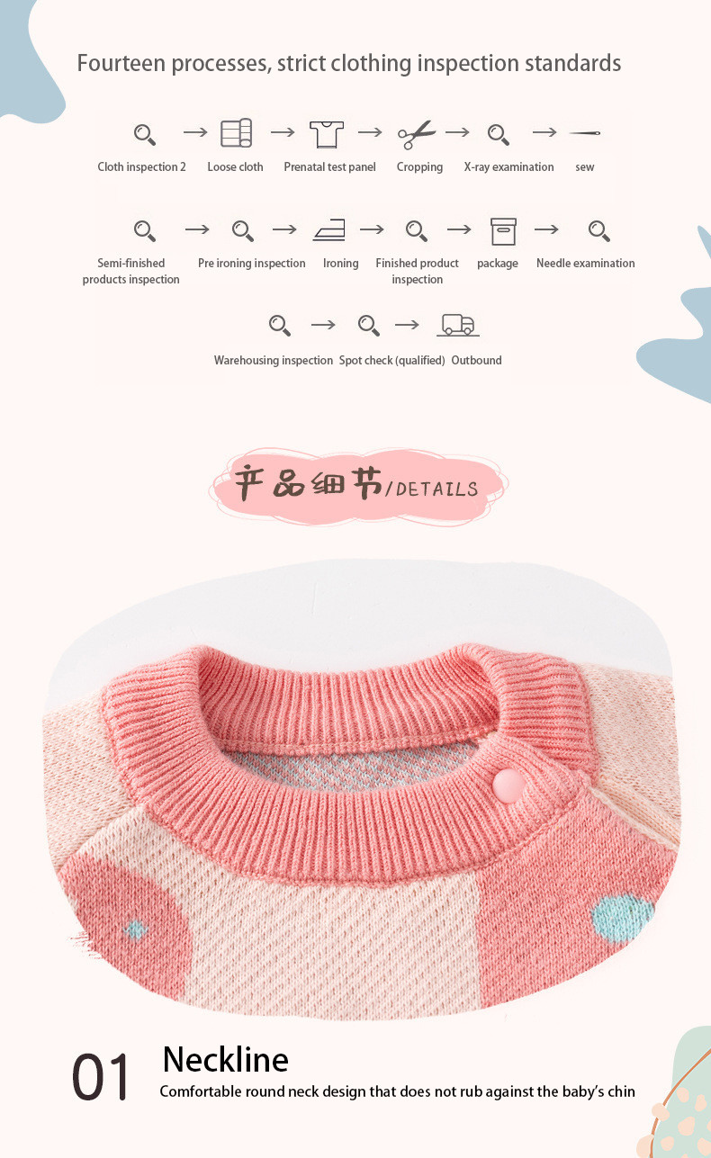Wholesale Newborn Baby Knit Pure Cotton Romper Infant Sweaters Onesie Children's Long Sleeve Bodysuit for Autumn Winter