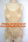 European style deep V-neck halter top ladies short paragraph bottoming openwork