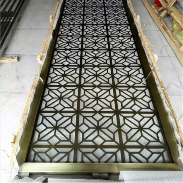 Mirror Copper Stainless Steel Perforated Panels For Hotels/Villa/Lobby/Shopping