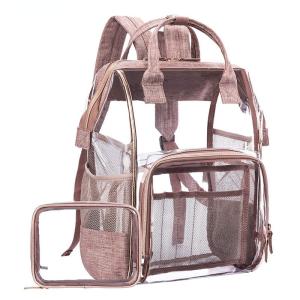 Wholesale 23L PTU Oxford Transparent Diaper Bag Backpack from china suppliers