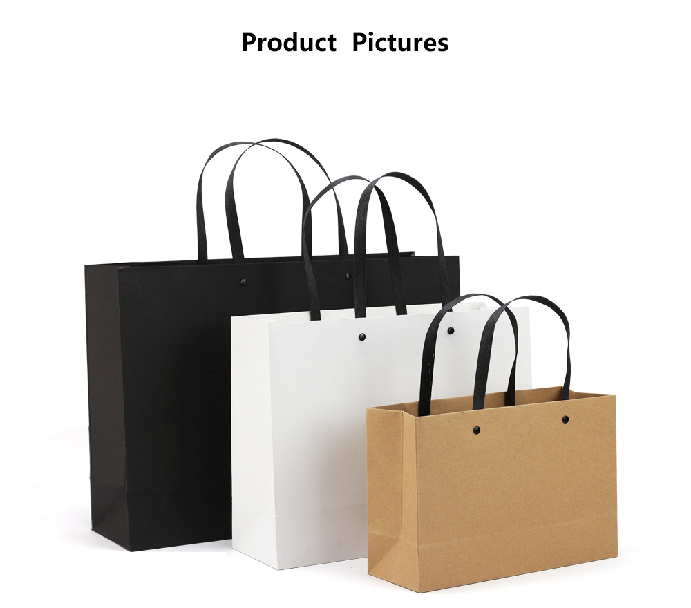 Empty Kraft Boutique Craft Paper Shopping Bags for Small Business at Customization