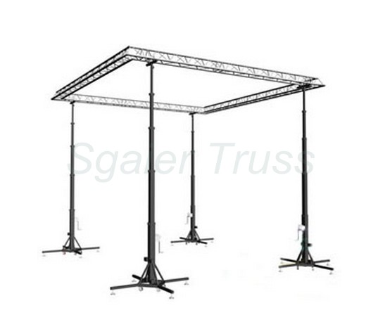 Elevator Tower Lighting Truss Stand 20ft Height 250kg Load Capacity Stage Light Stand