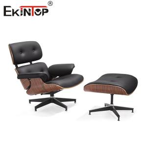 Wholesale Adjustable Height Leisure Leather Chair Wooden Base With Footstool from china suppliers