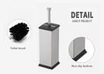 Upgraded Square Toilet Brush Set 304 chrome stainless steel brush head holders