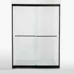 Safety Round Corner 6mm 8mm 10mm Black Grid Tempered Glass for Shower Bathroom