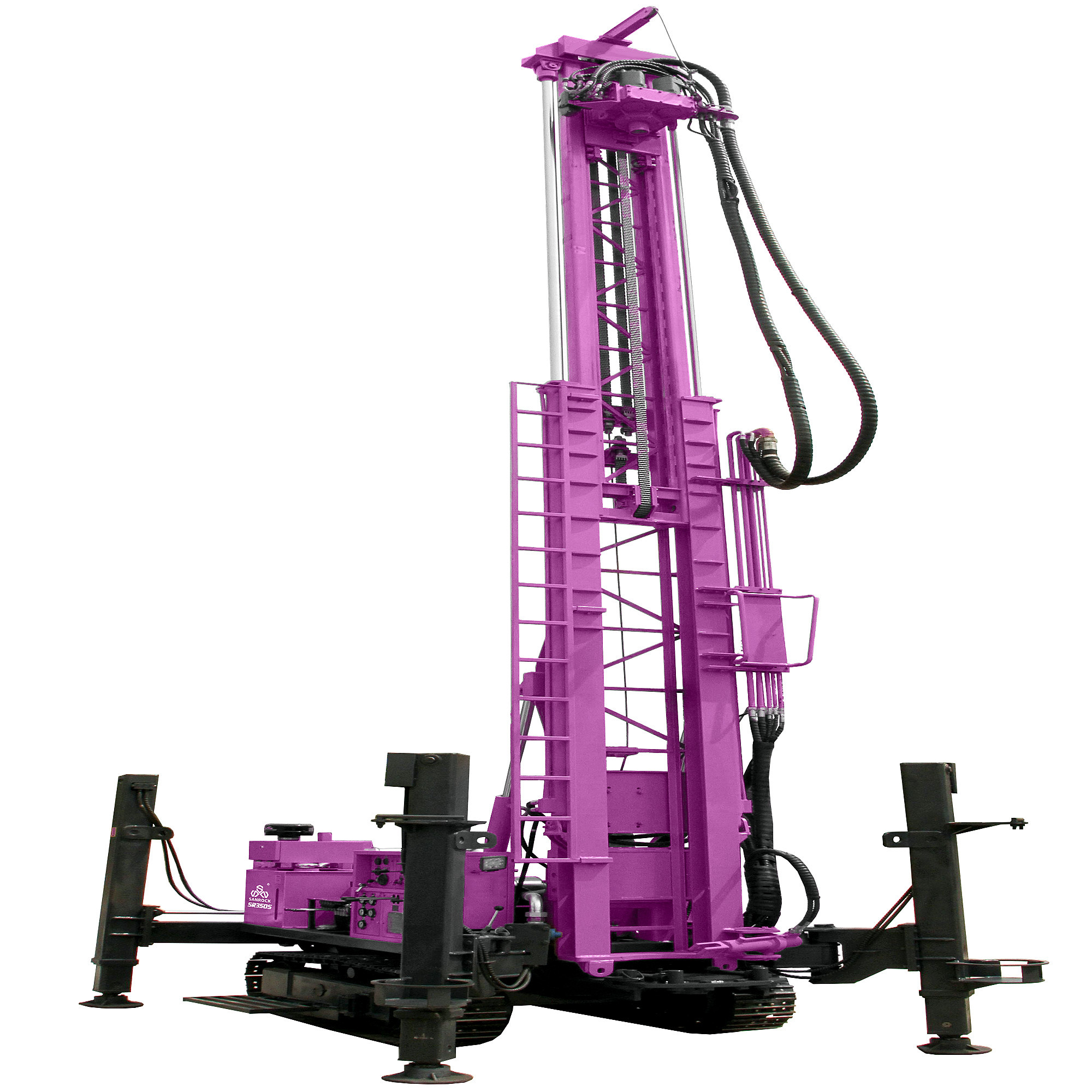 Hydraulic Well Drilling Equipment Rotary Borehole 450m Water Well Drilling Rig Machine