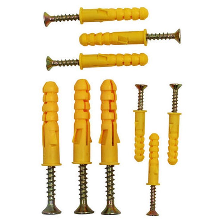 Bright Finish Plastic Nylon Expansion Screw for Wall Plug and Chipboard Screw Plug Anchor