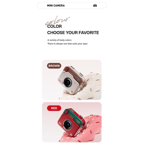 Y6000 Mini Camera Student Children'S Digital Camera 1080P HD Campus Portable