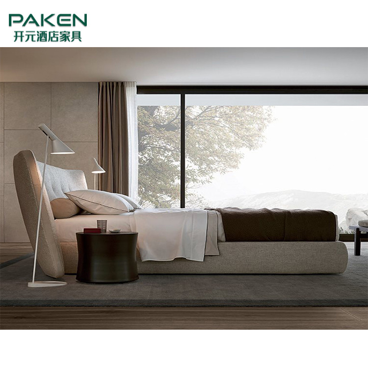 Popular Design Concise Style Bed Customize Modern Villa Furniture Bedroom Furniture
