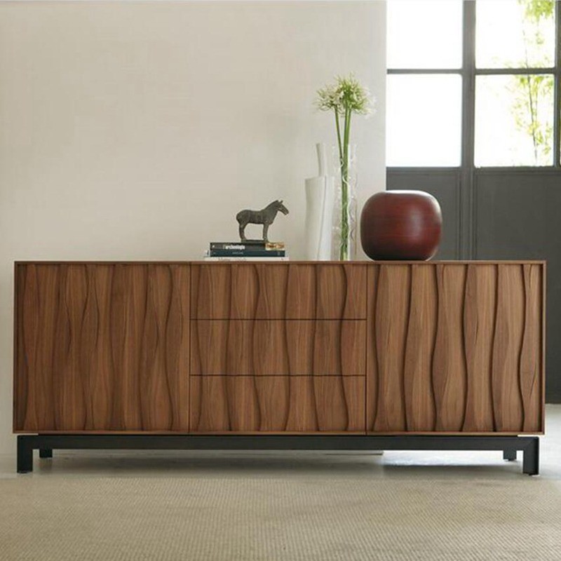 Black Walnut High End Storage Cabinet Dining Sideboard Antique Vintage Style