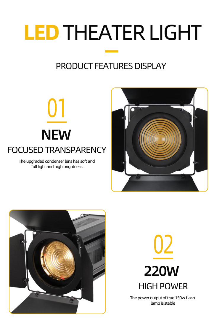Single Stand Stage LED Beam Spotlight 200W 300W Zoom Light For Wedding