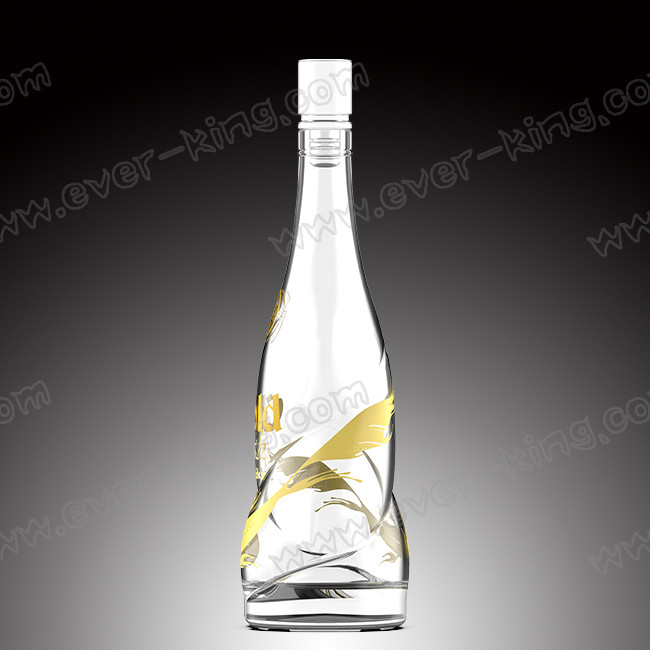 700ml Twisted Vodka Glass Bottle With Bright Closure