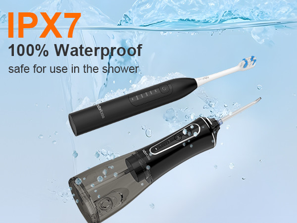 Electric Toothbrush With Water Flosser 2 in 1 Cordless Advanced Dental Oral Irrigator Sonic Toothbrush Flossing Brushing Combo