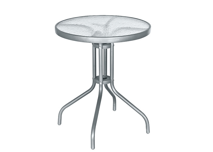 Waterproof Steel Frame Tempered Glass Outdoor Table EN581 Approved